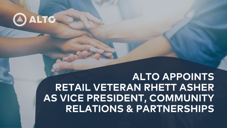 ALTO USA Appoints Retail Industry Veteran Rhett Asher as Vice President, Community Relations & Partnerships